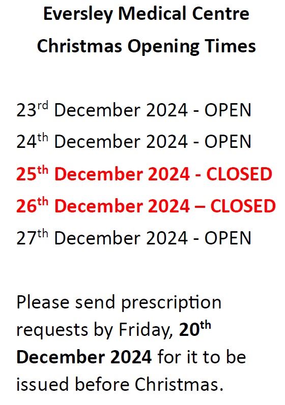 Christmas Opening Times Poster